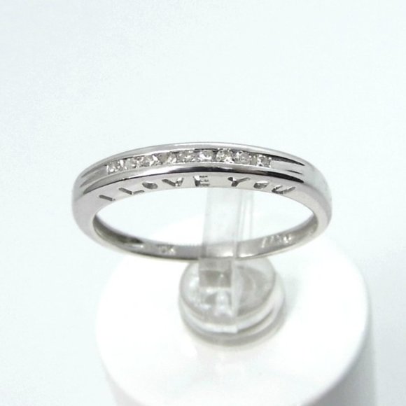 10KW Gold Diamond Band I LOVE YOU Ring - Picture 7 of 9